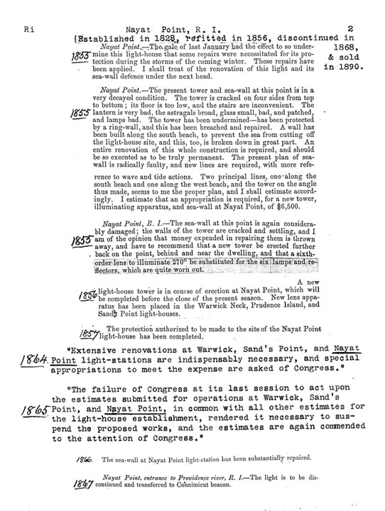 Nayatt Point Lighthouse Board Clipping Files-page 2