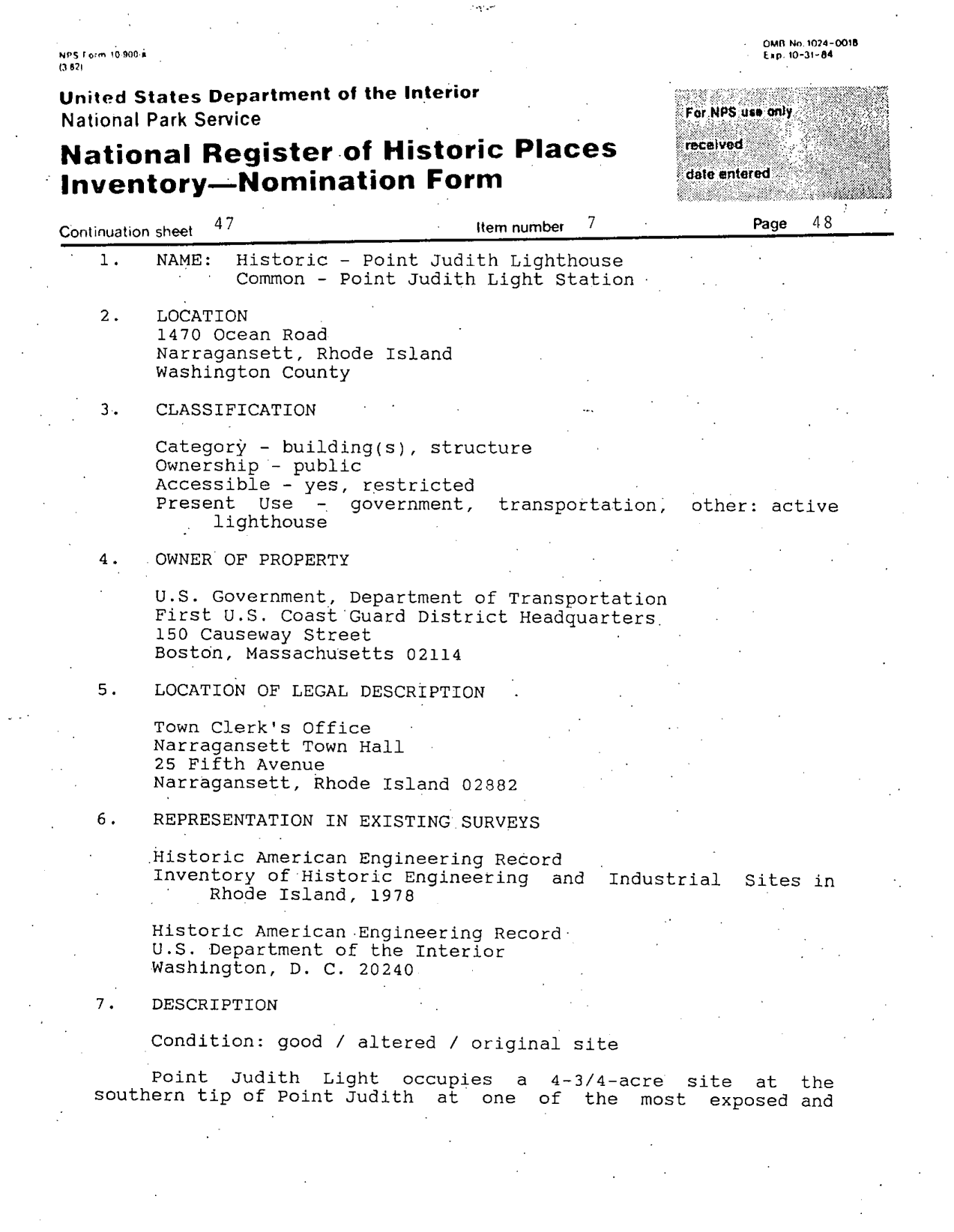 National Register of Historic Places Inventory Nomination Form - page 1