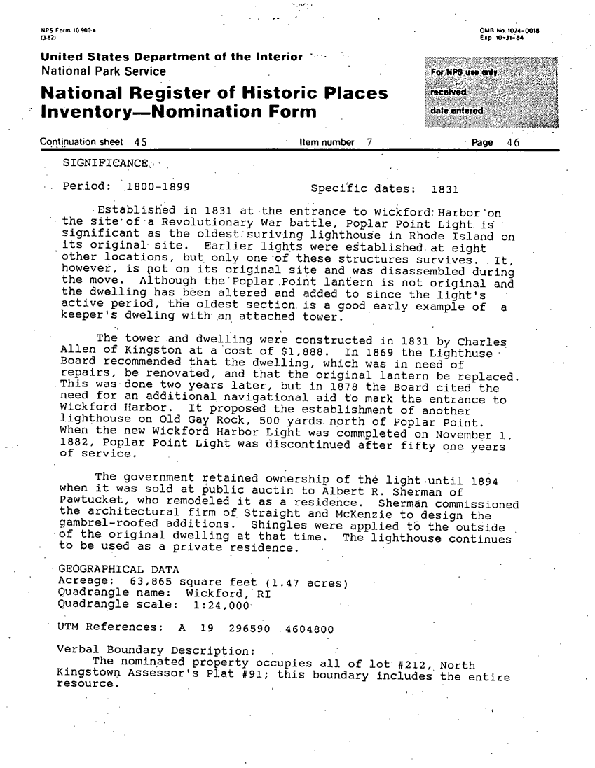 National Register of Historic Places Inventory Nomination Form - page 4