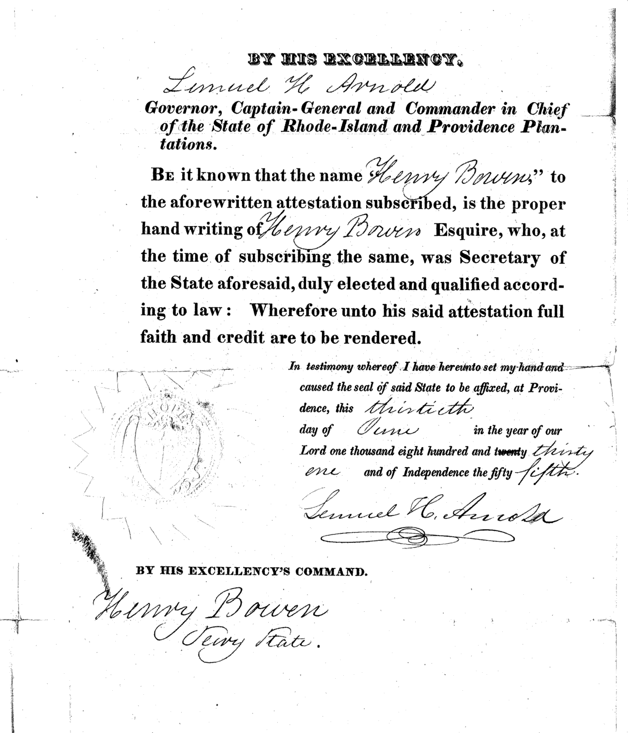 Poplar Point Light - Rhode Island Secretary Legal copy about Ceded Land to Federal Government - page 3