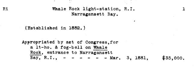 Whale Rock Light - Lighthouse Board Clipping Files - page 1