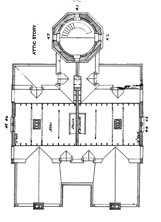 Plan for Attic of Block Island Southeast Lighthouse