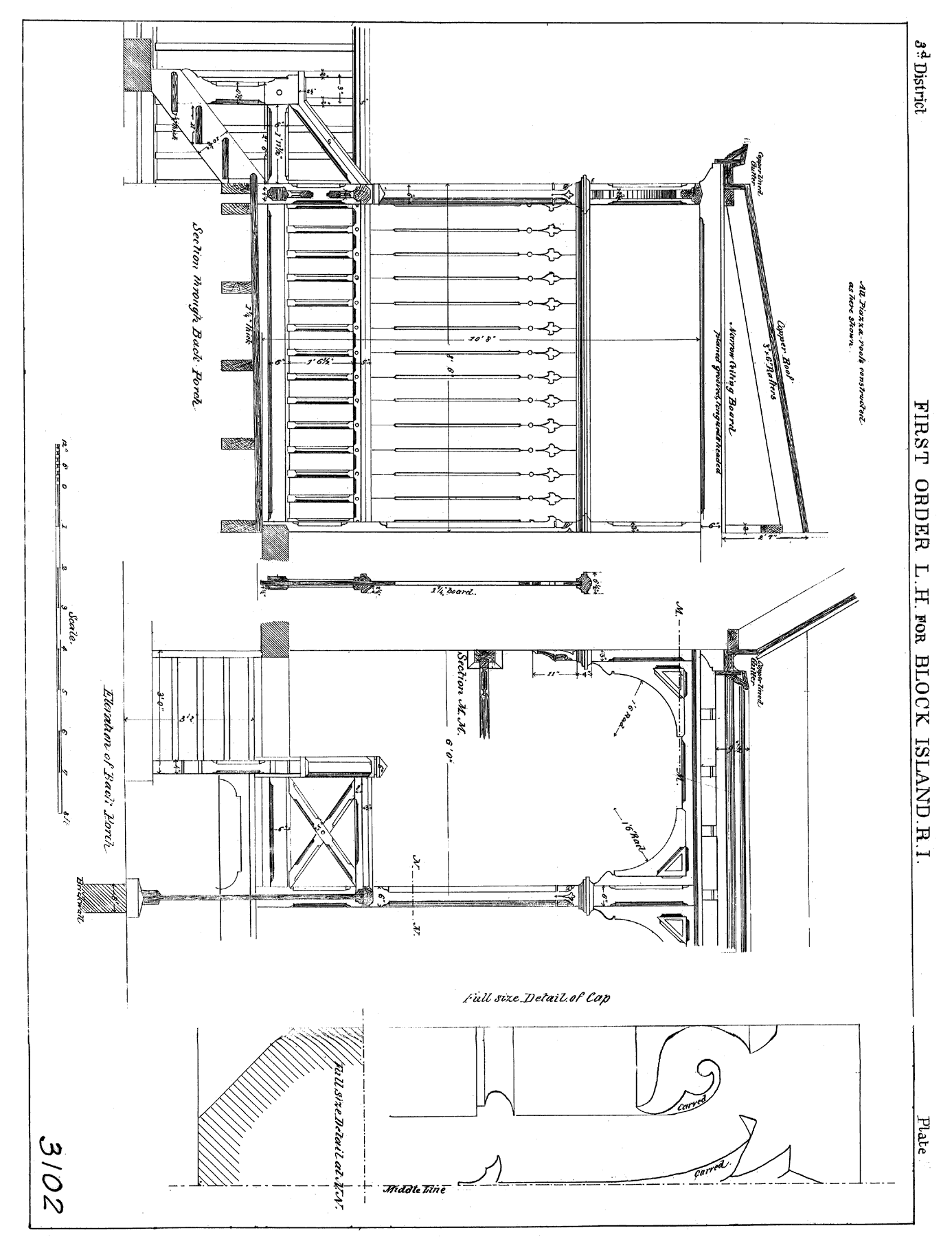  Plan for Block Island Southeast Lighthouse Back Porch