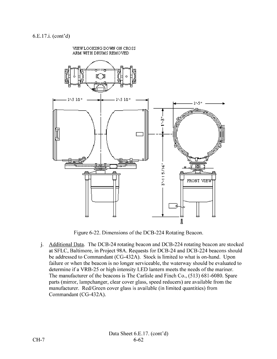Data Sheet for DCB-24 and DCB-224 Rotating Searchlights.