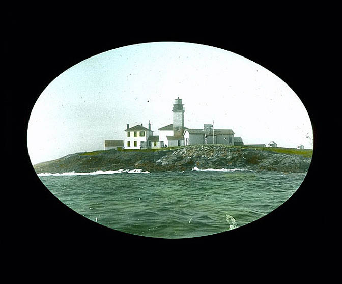 Beavertail Lighthouse Hand-tinted Lantern Slide 1904-1924