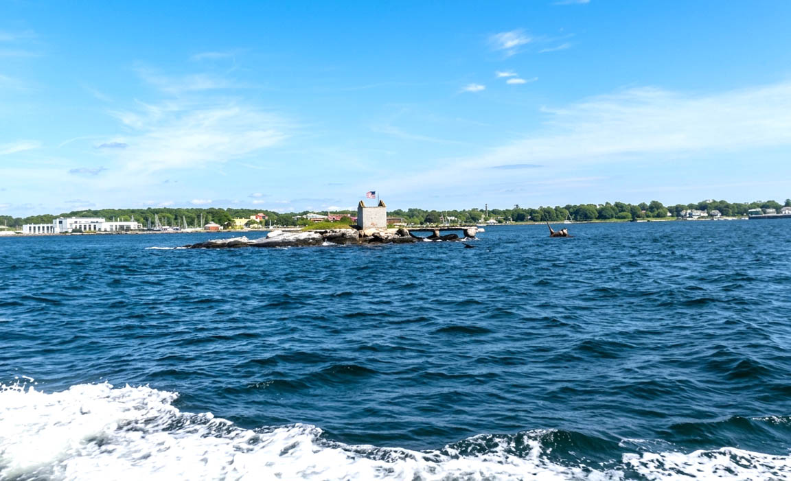 Gull Rocks Lighthouse's Base and Landing Pier