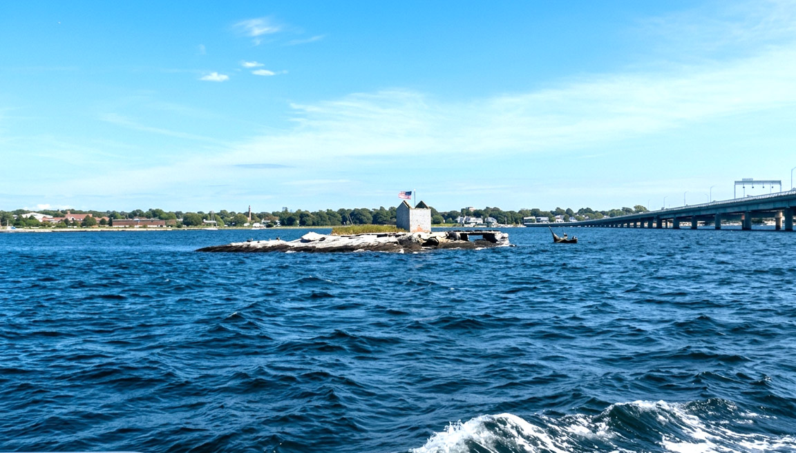 Gull Rocks Lighthouse's Base and Landing Pier
