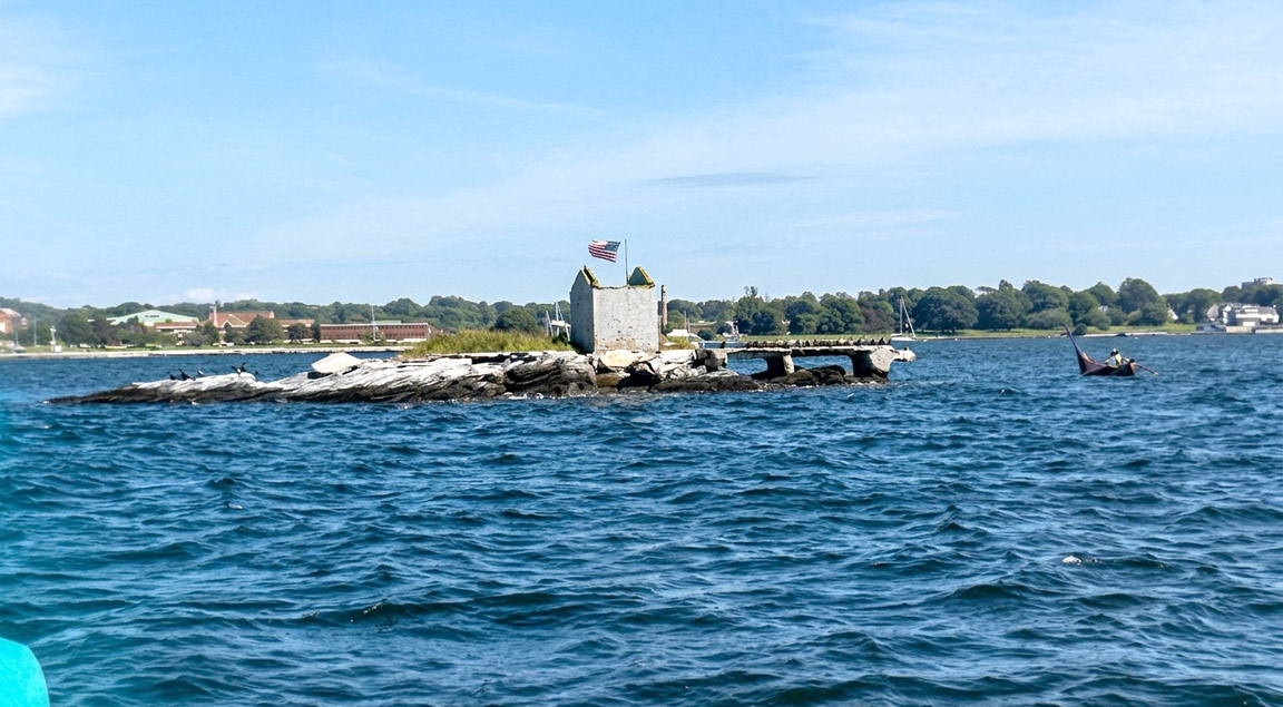 Gull Rocks Lighthouse's Base and Landing Pier