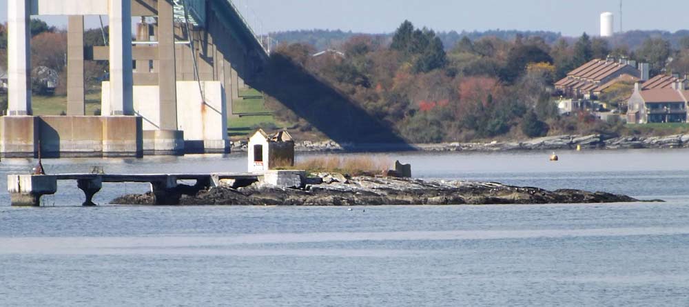 Gull Rocks Lighthouse's Oil House and Landing Pier