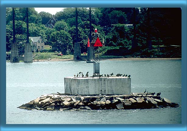 Musselbed Shoals Lighthouse's Base and Skeleton Tower