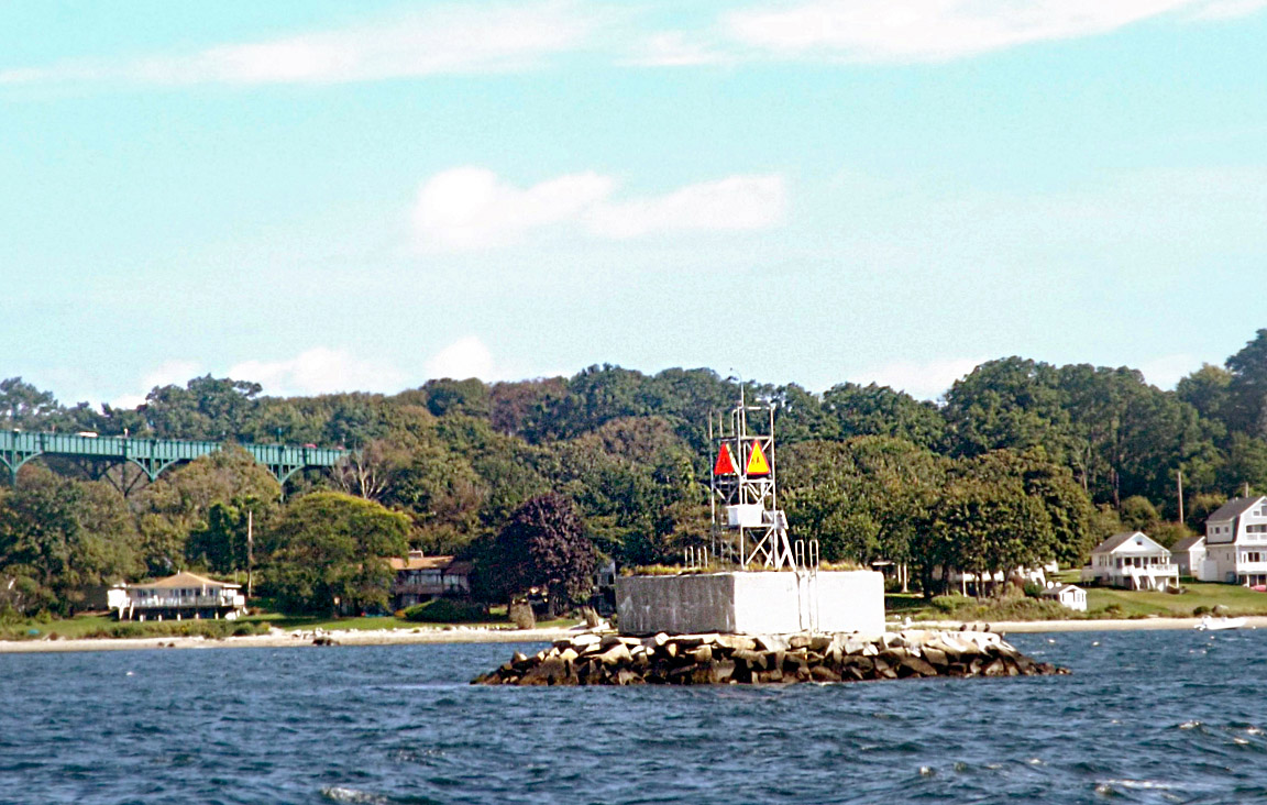 Musselbed Shoals Lighthouse's Base and Skeleton Tower