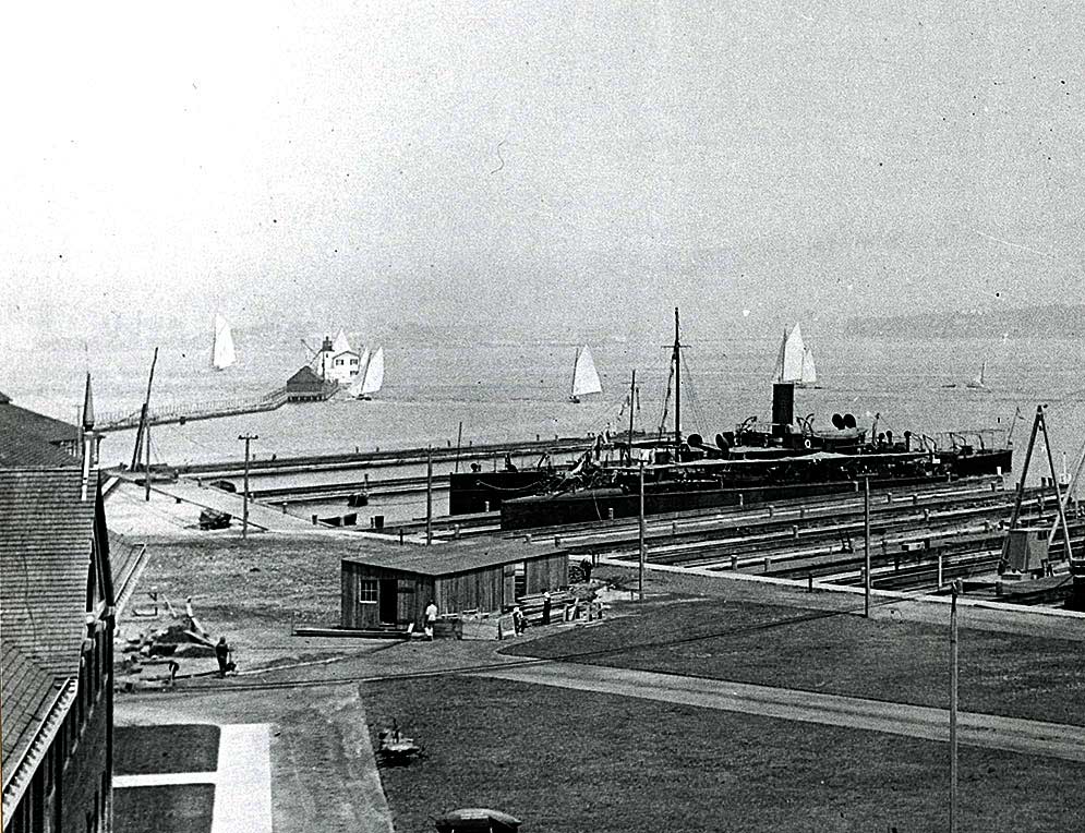 Newport Harbor Lighthouse From Goat Island