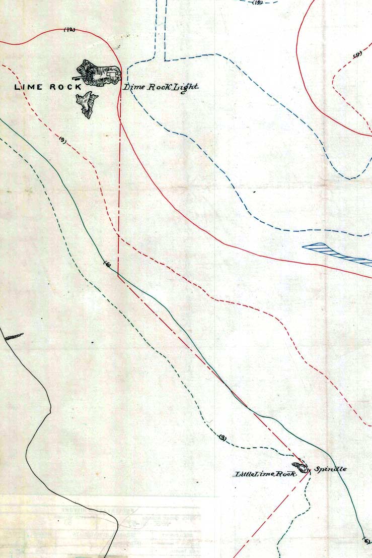 Map of Little Lime Rock in 1882