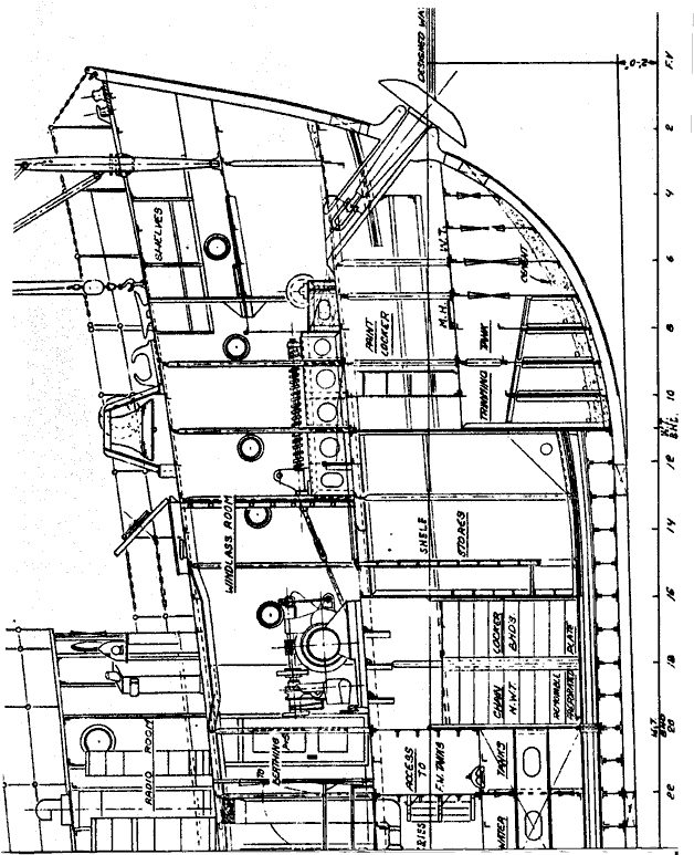 Brenton Reef Lightship LV-102/WAL-525 Interior Plan - Section 1