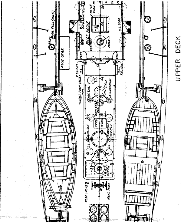 Brenton Reef Lightship LV-102/WAL-525 Upper Deck Plan - Section 2