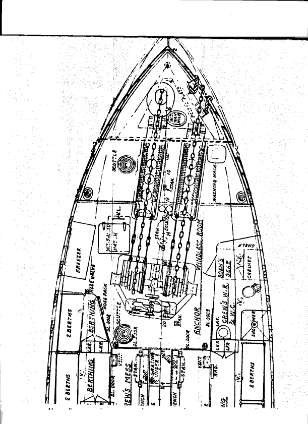 Brenton Reef Lightship LV-102/WAL-525 Main Deck Plan - Section 1