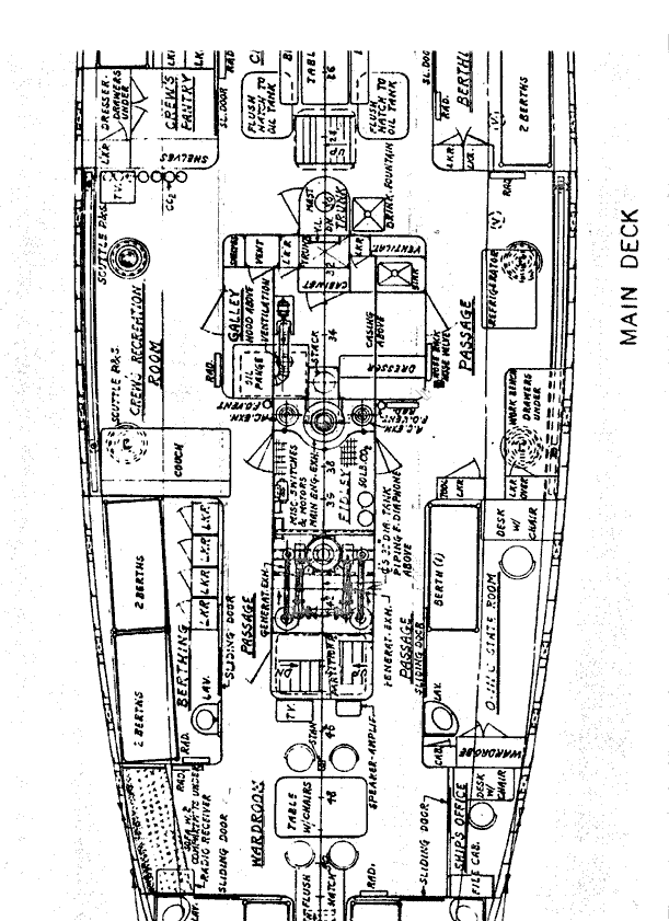 Brenton Reef Lightship LV-102/WAL-525 Main Deck Plan - Section 2