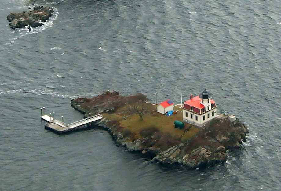 Aerial View of Pomham Rocks Lighthouse - 2016