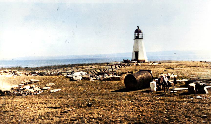 Prudence Island Lighthouse After 1938 Hurricane