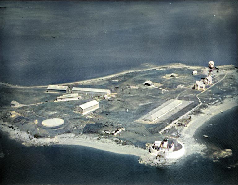 Aerial View of Rose Island Lighthouse