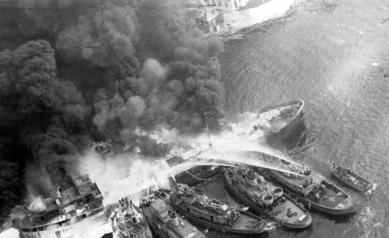 Graham Burning Near Rose Island Lighthouse in 1958