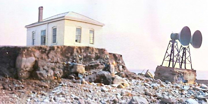 Erosion at Watch Hill Lighthouse After Hurricane Carol August 31, 1954