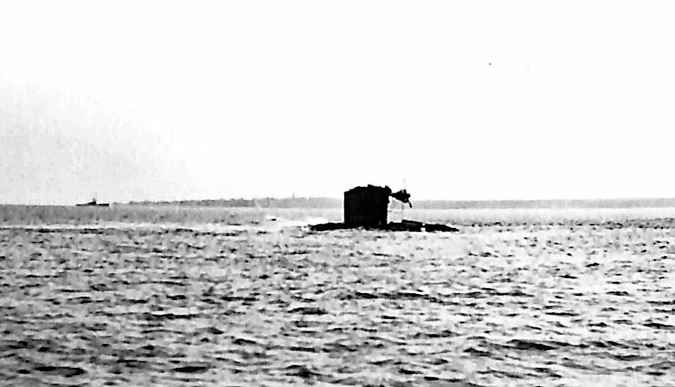 What Was left of Whale Rock Lighthouse After the 1938 Hurricane