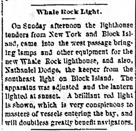 Whale Rock Lighthouse