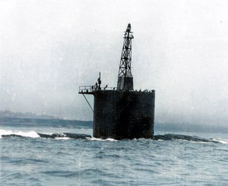 Skeleton Tower on Whale Rock Lighthouse's Base