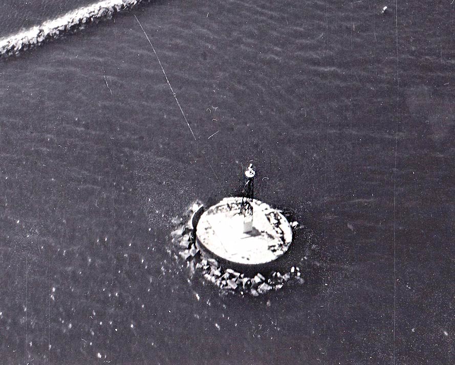 Aerial View Wickford Harbor Lighthouse's Base