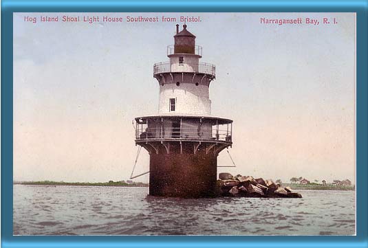 Hog Island Shoal lighthouse Postcard