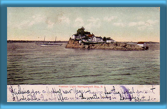 Pomham Rock Lighthouse Postcard