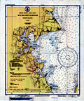 Wickford Harbor Nautical Chart - 1935