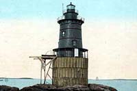 Undamage Whale Rock Lighthouset, Rhode Island