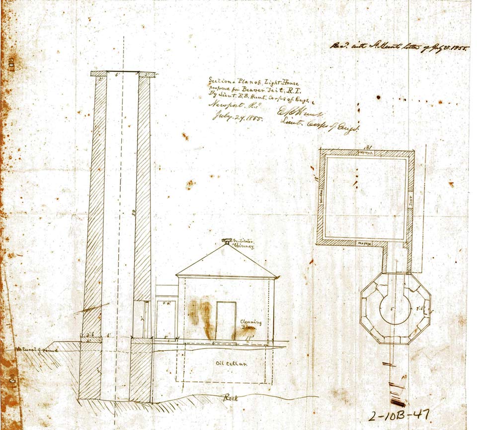 Proposed Plan of Beavertail Lighthouse - 1855