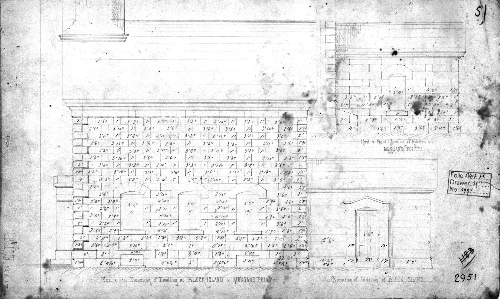 West Elevation of Dwelling at  Block Island Morgan Point 