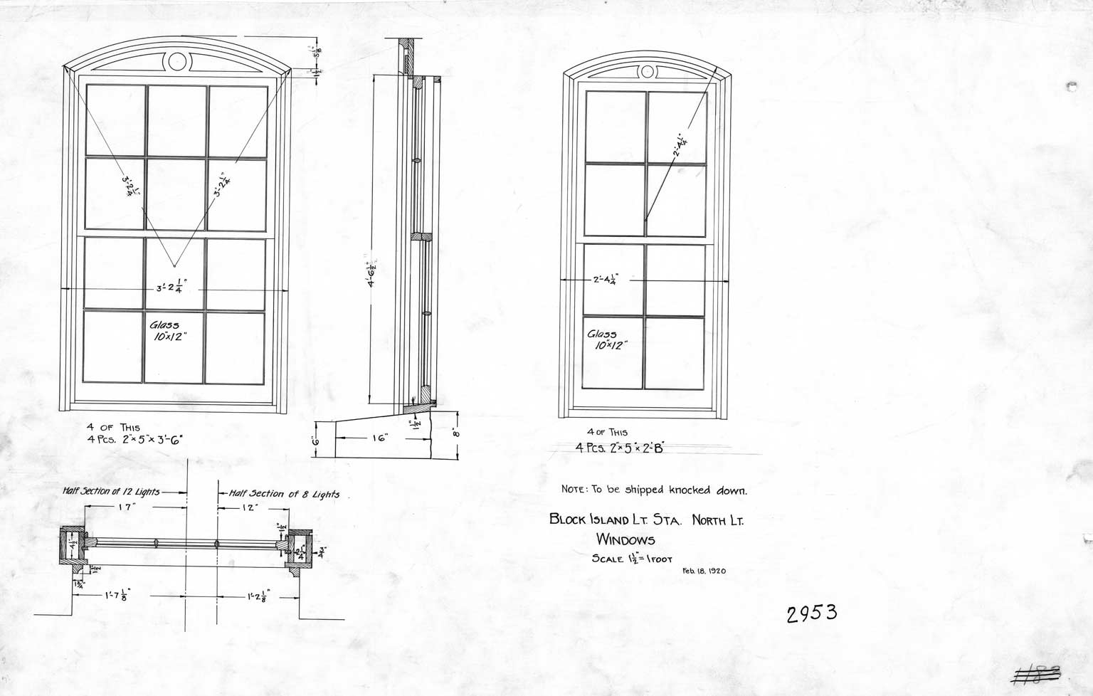Block Island North Light Station Windows - 1920