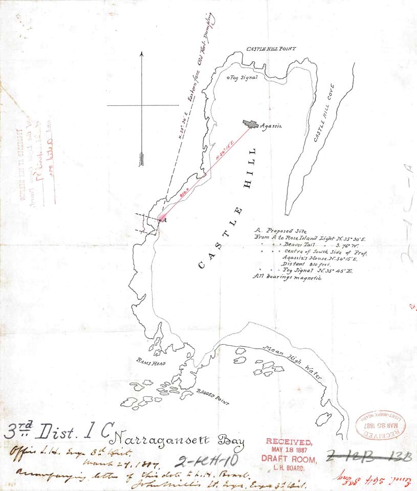 Castle Hill Light Proposed Site - March 1887