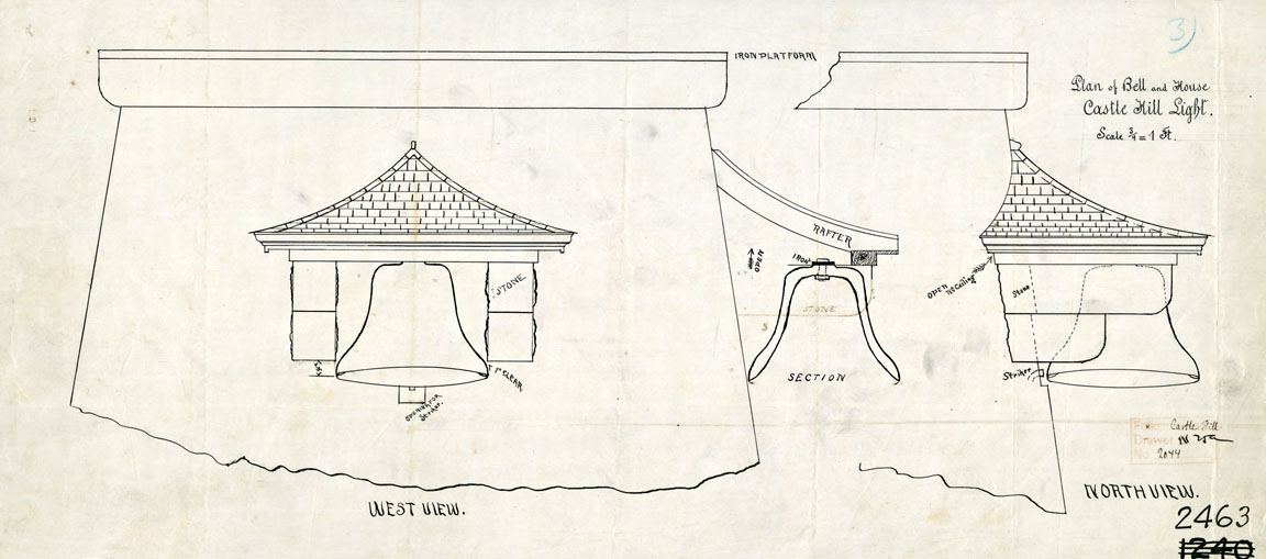  Plan of Bell and House at Castle Hill Light - 1890