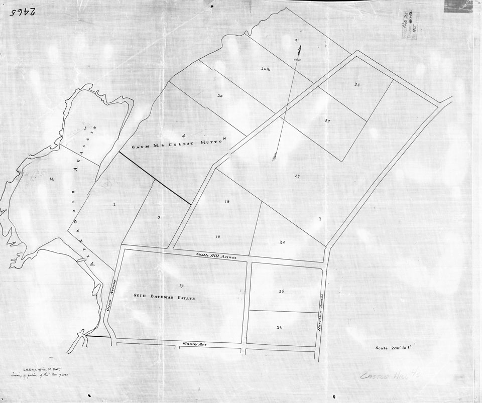 Street Map of Area Near Castle Hill - 1888