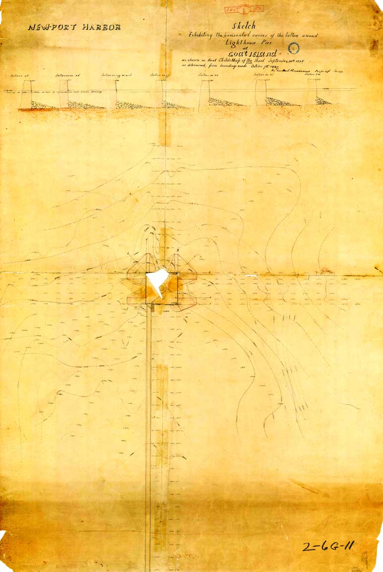  1847 Chart Of Bottom Around Piers