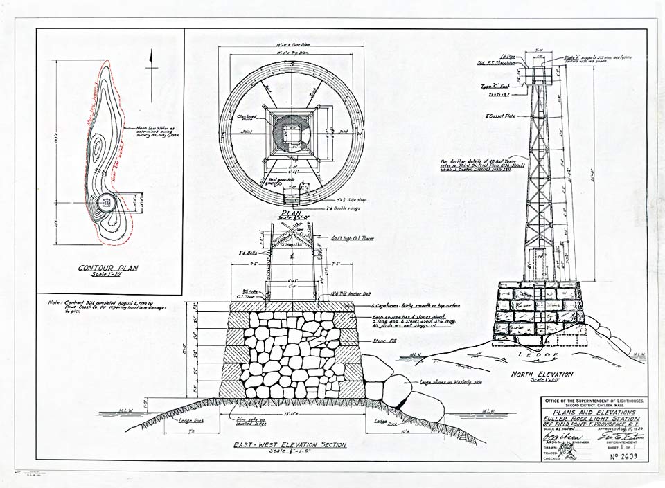   Plan of Fuller Rock Light - 1939