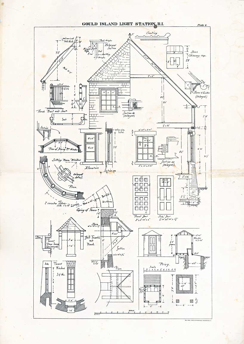 Details of the Exterior Wood Work and Outdoor Privy Plan - 1888