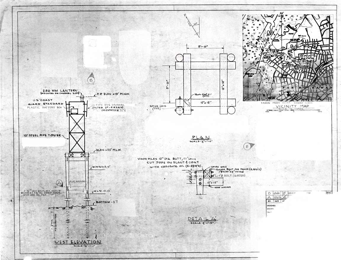 Possible plan for Skeleton Tower that Replaced Gould Island Light - 1947