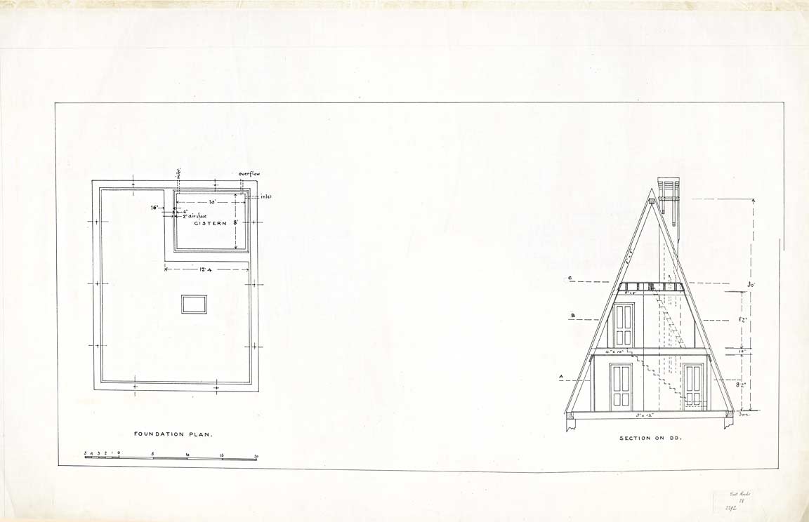 Gull Rocks Light Foundation Plan - 1887