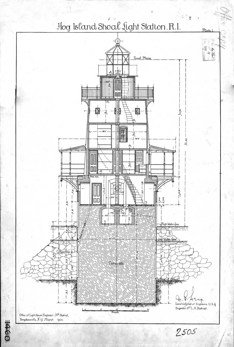 1900 Hog Island Lighthouse Plan