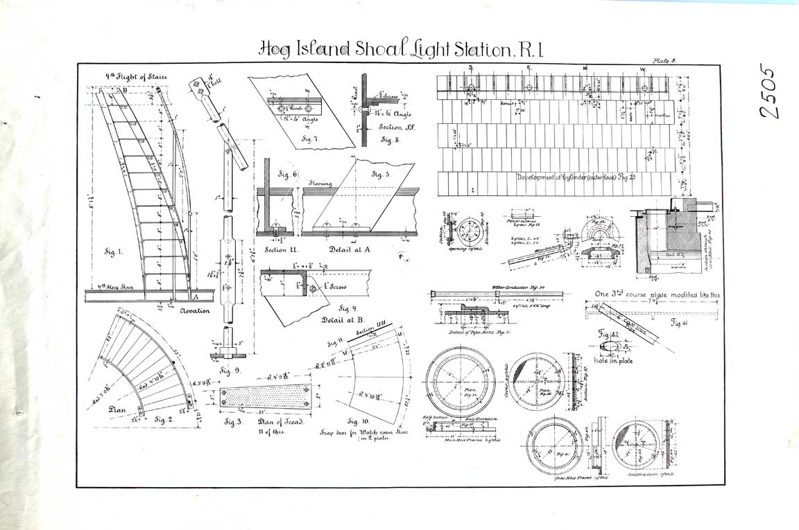  Hog Island Shoal Lighthouse Plan - Sheet 8 - 1900