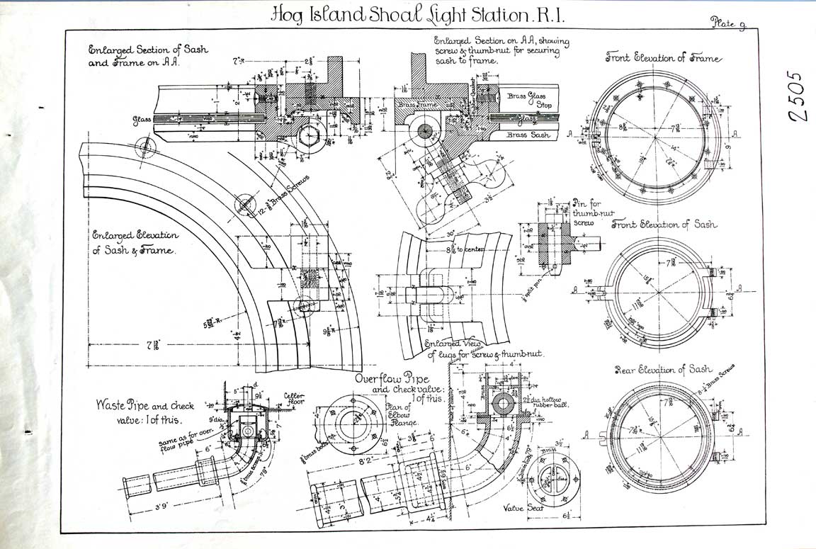  Hog Island Shoal Lighthouse Plan - Sheet 9 - 1900