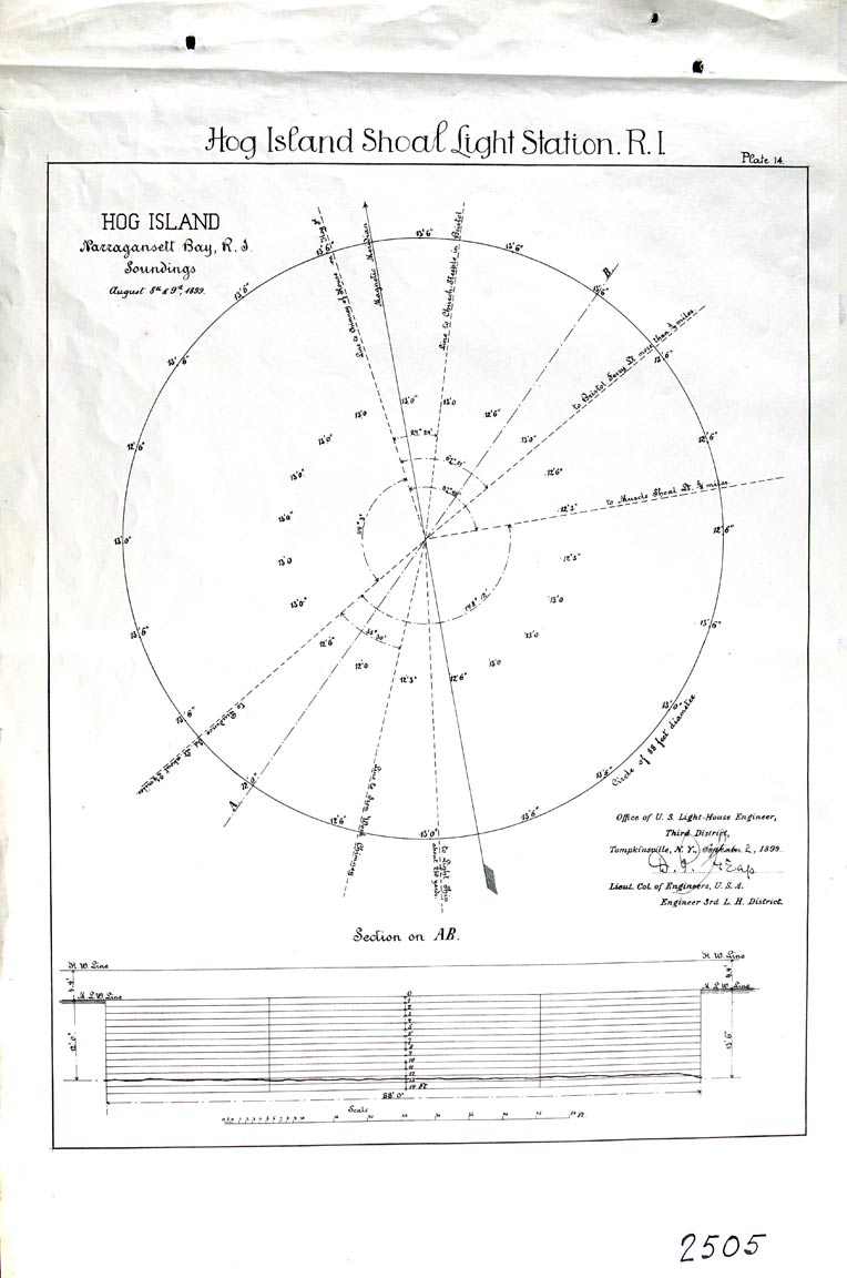  Hog Island Shoal Lighthouse Plan - Sheet 14 - 1900