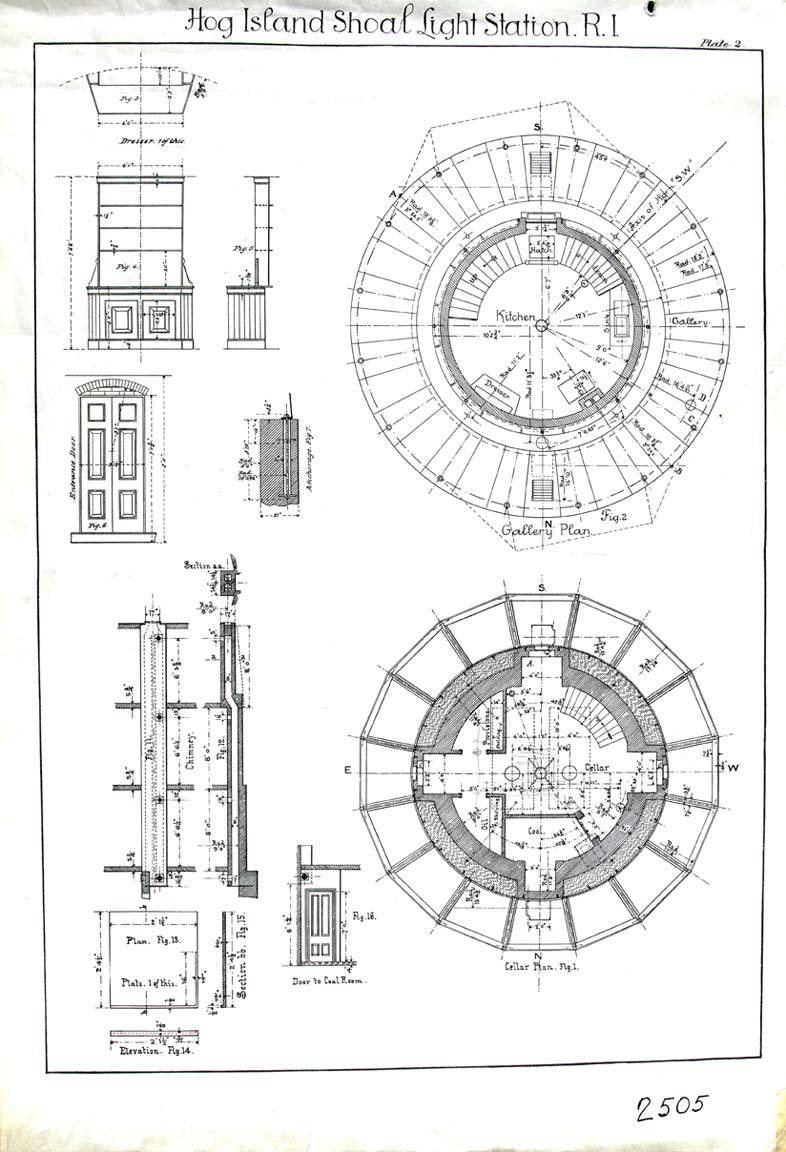  Hog Island Shoal Lighthouse Plan - Sheet 2 - 1900